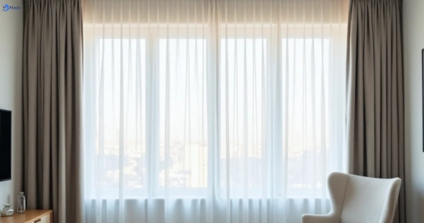 Freshly steam cleaned curtains in sandgate QLD