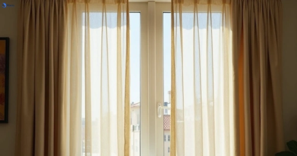 Dusty and dull curtains in sandgate before steam cleaning